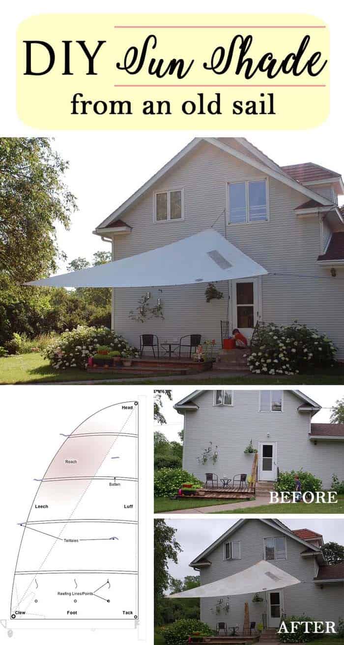 Upcycle a Sail into a Sun Shade