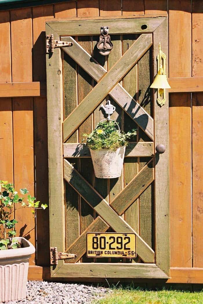 Repurposed Door Adds Rustic Flair