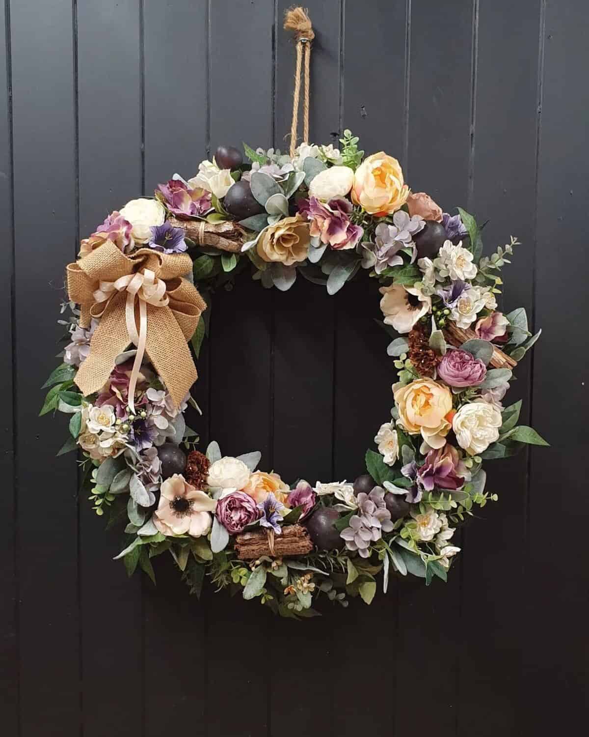 Rustic Wreath With Eggs