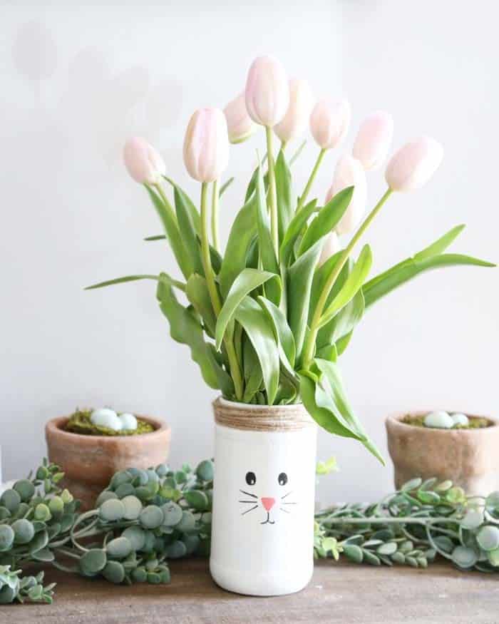 Adorable Easter Bunny Vase Craft