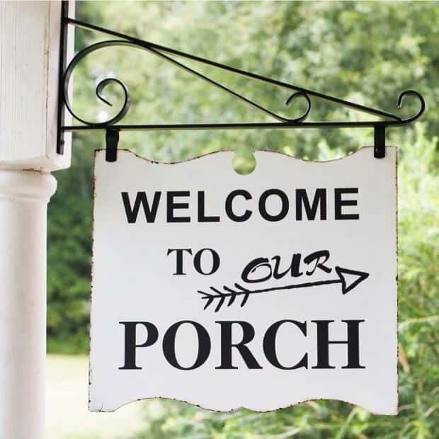 Make Guests Feel at Home with a Metal Porch Sign