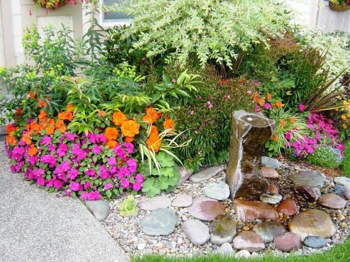 Natural Fountain Disappears Into River Rocks