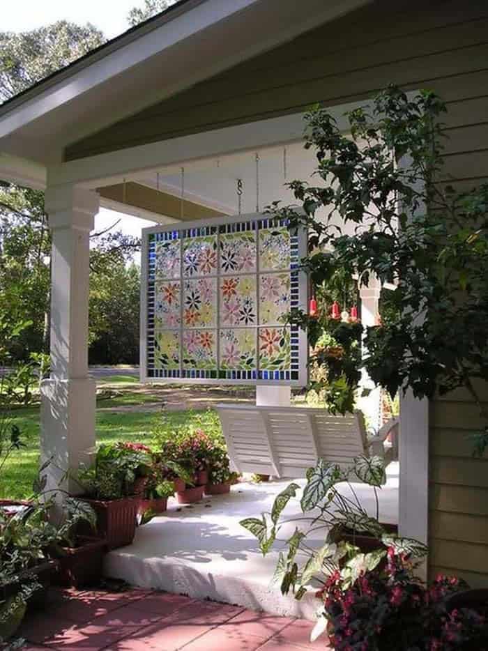 Repurpose a Stained Glass Window as Art for Your Garden