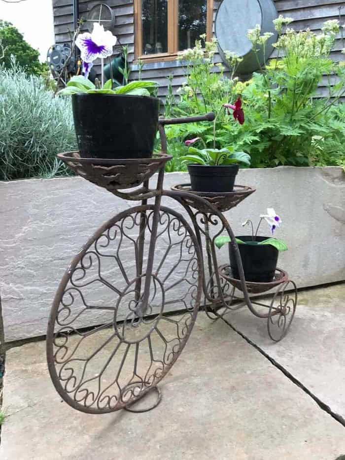 Evoke Nostalgia with a Wrought Iron Bicycle Planter