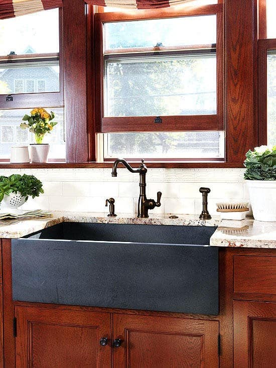 Bring a Contemporary Vibe with a Granite Apron Sink