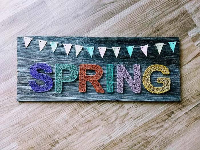 Vibrant Nail Art Spring Sign