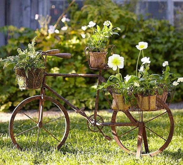 Repurpose a Vintage Bicycle into a Rustic Garden Planter