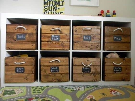 Enhance Your Kid’s Toy Storage with Rustic Crates