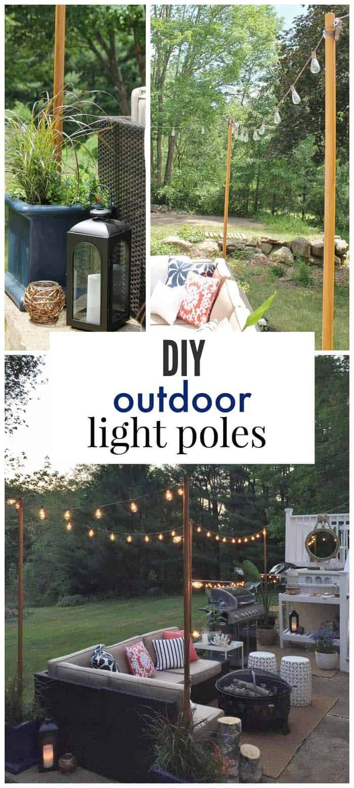 Illuminate Your Patio with String Lights on Poles