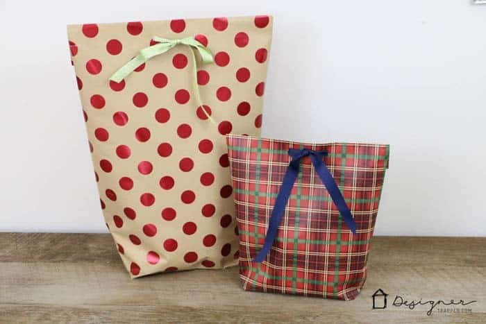 Create Gift Bags Using Wrapping Paper and Ribbons