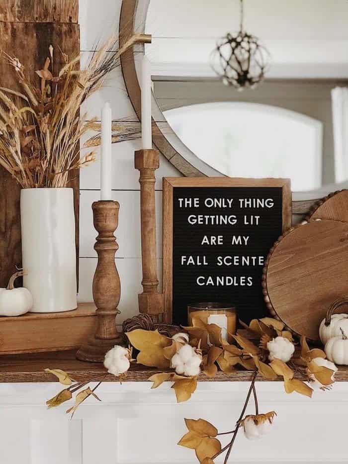 Get Farmhouse Fall Look with a Wood and Letter Board