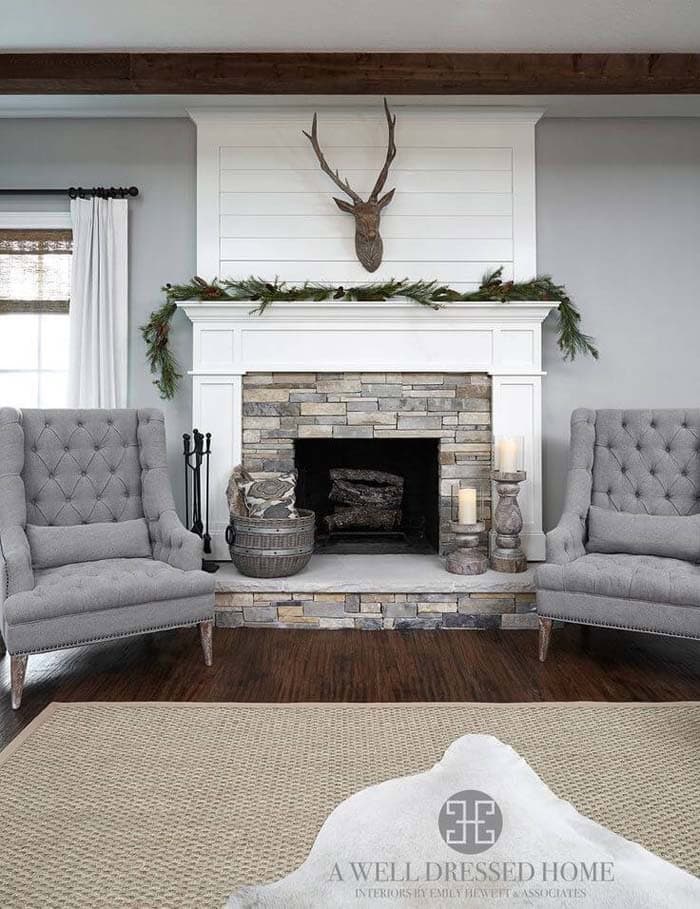 Define Style and Elegance with a Rustic Fieldstone Fireplace