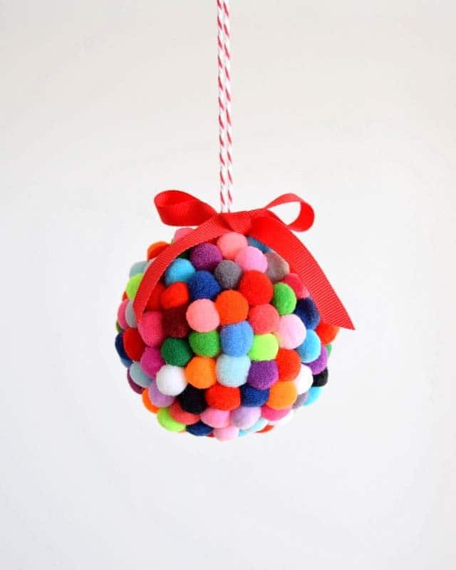 Foster a Festive Feel with a DIY Pom-Pom Bauble