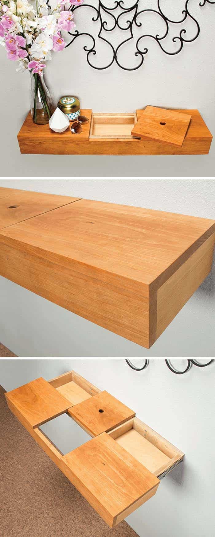 Floating Shelf With Secret Storage