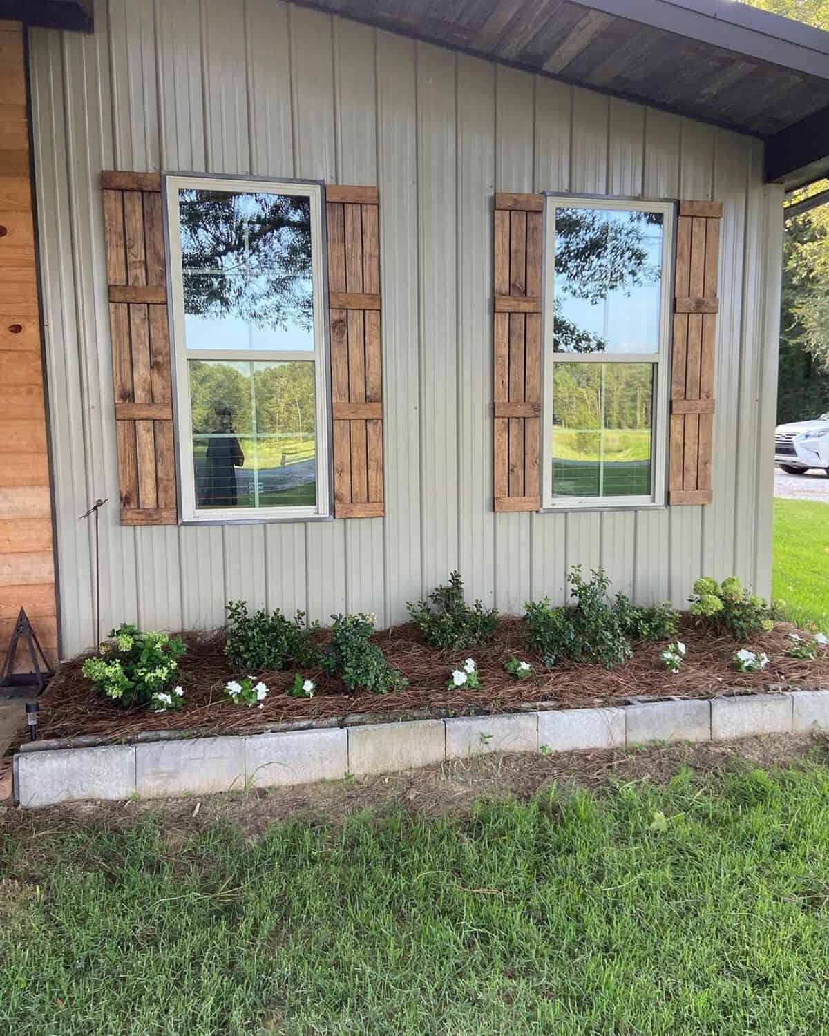 Flower Bed With An Edging