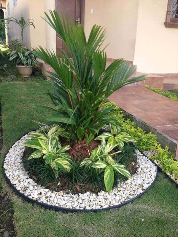 Garden Edging With Pebbles