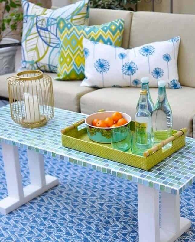 Durable Decorative Mosaic Tiles for Outdoor Furniture