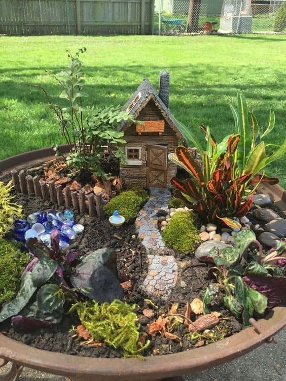 Build a Fairy Garden Centerpiece in Your Backyard