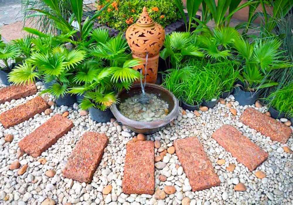 Tranquil Fountain Garden