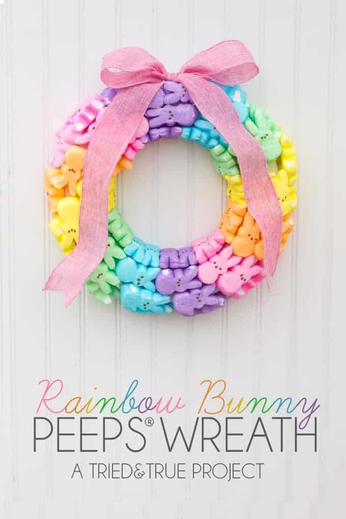 Welcoming Guests with a Rainbow Bunny Easter Wreath