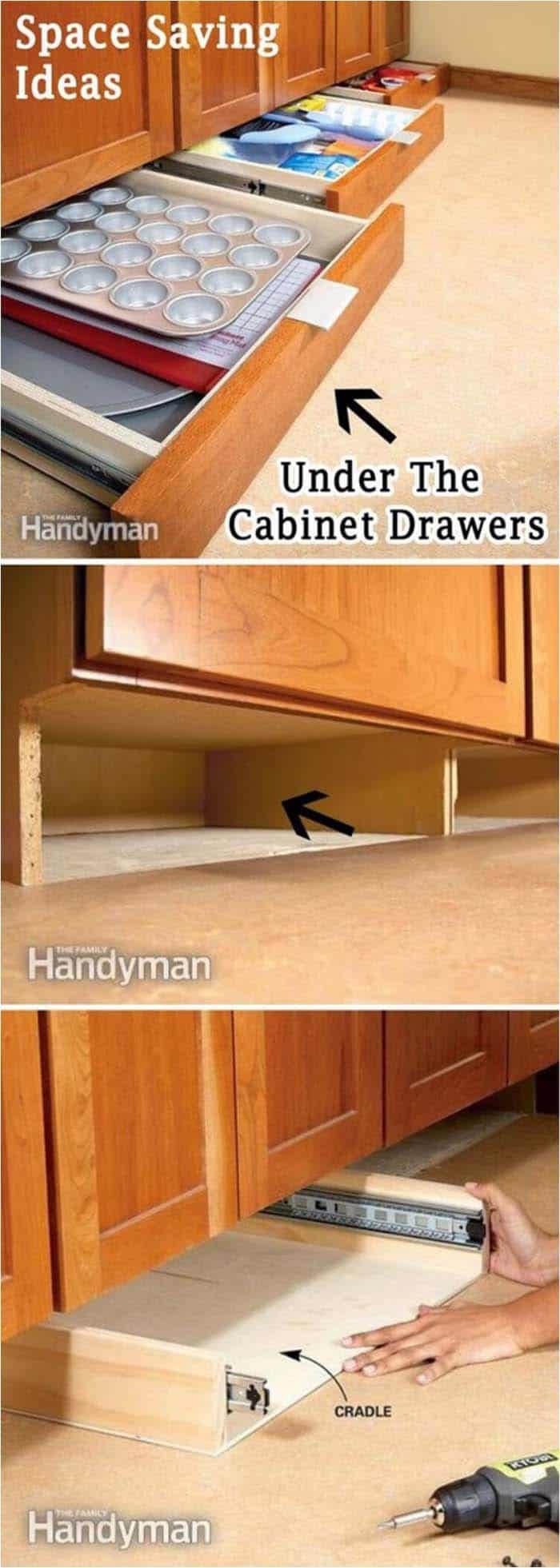 Create Practical Storage with Under Cabinet Drawers