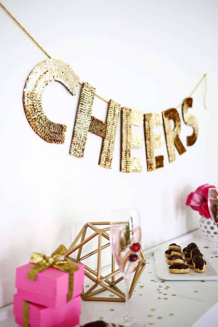 Add Shine To A Banner With Sequins