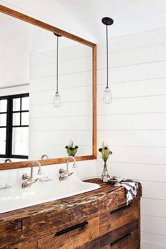 Spruce Up Your Bathroom with Reclaimed Beam Trough Sink