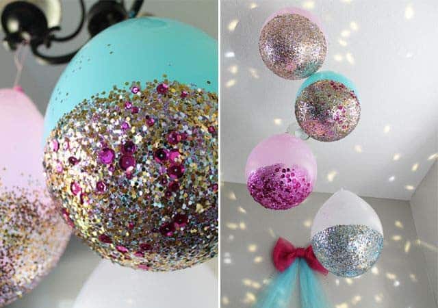 Dazzling Balloon Décor Dipped In Glitter