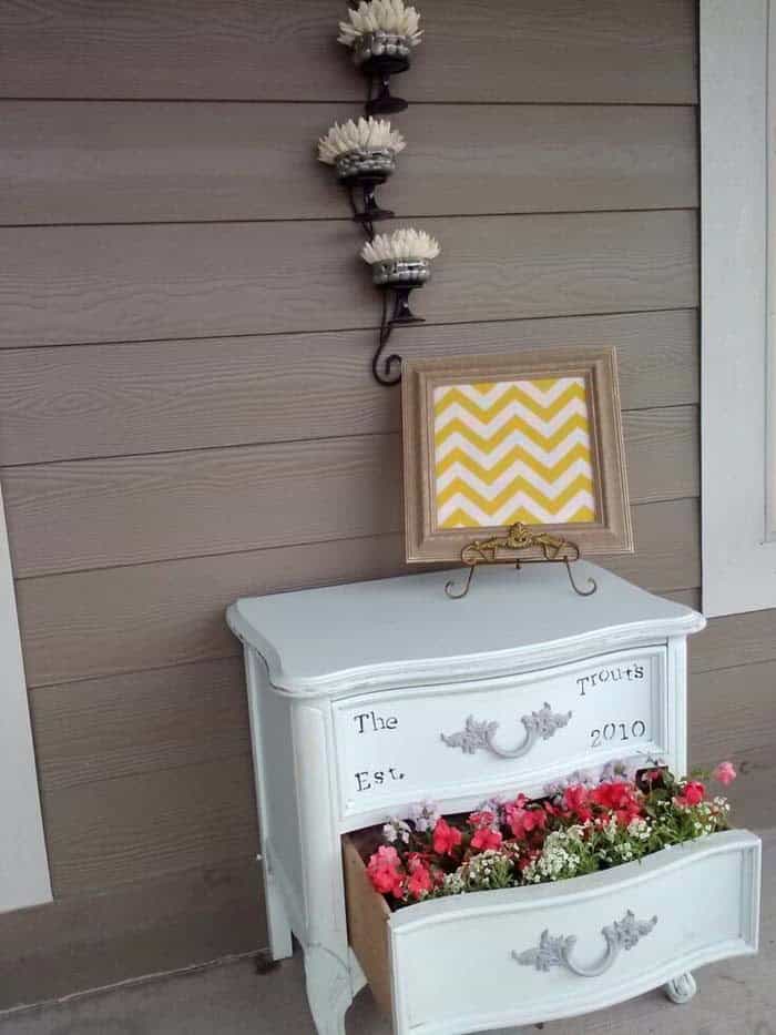 Repurpose an Old Bedside Cabinet into a Plant Holder