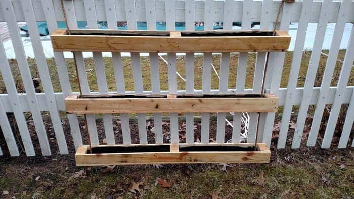 Enjoy Privacy with a Hanging Pallet Planter Box