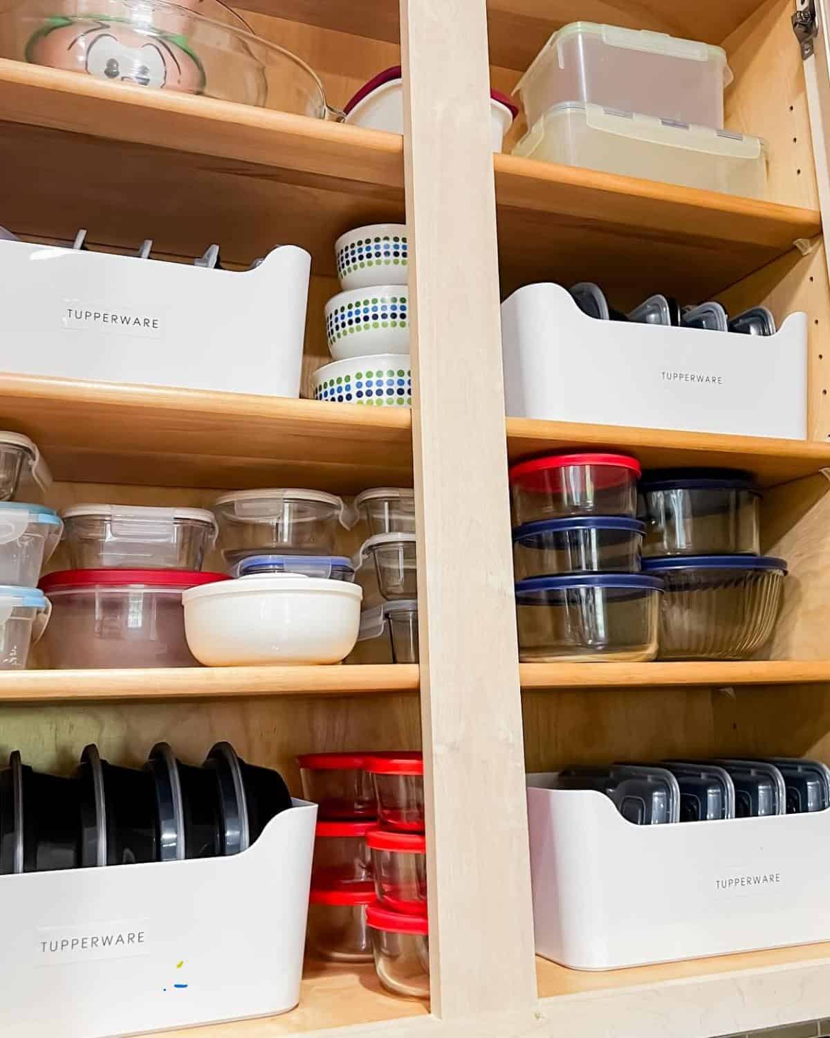 Store Tupperware in the Upper Cabinet