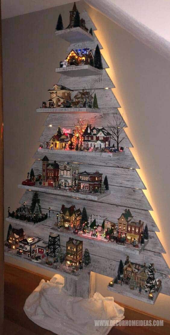 Create an Enchanting Scene with a Christmas Village Tree