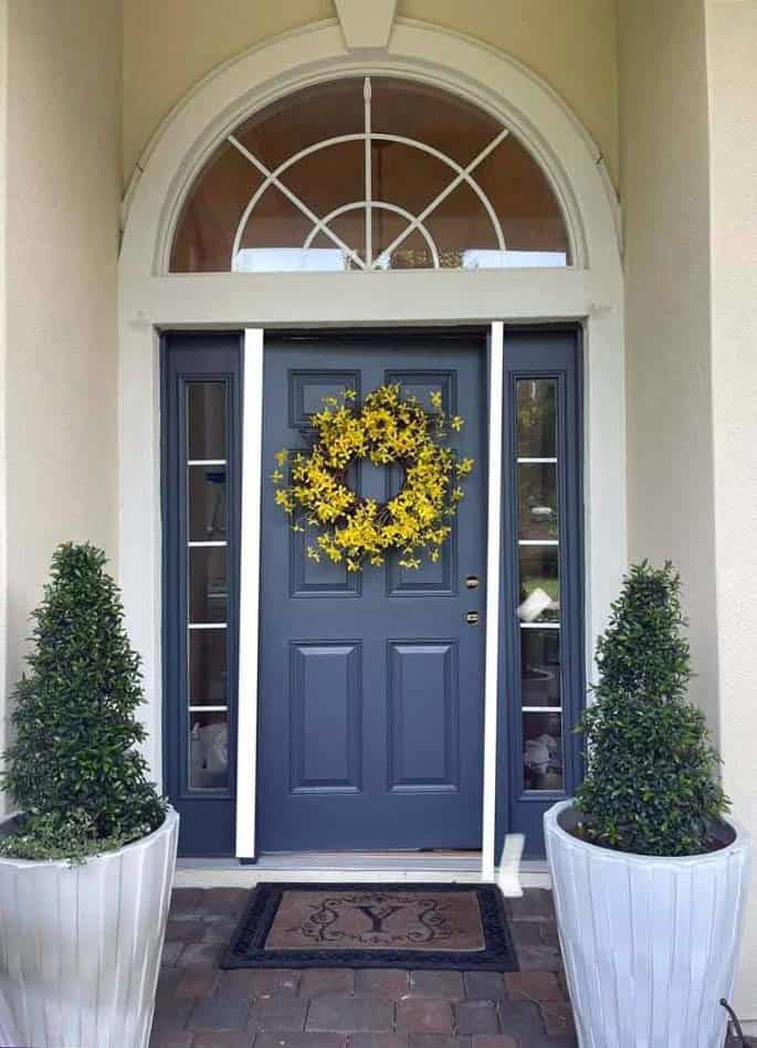 Deep Blue Door And Side Windows