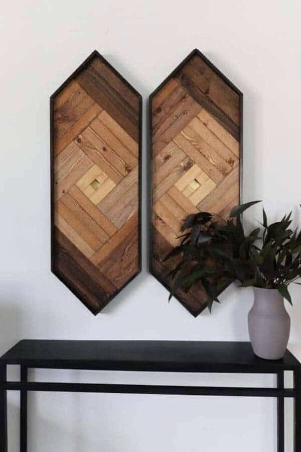 Chevron Patterned Plaques