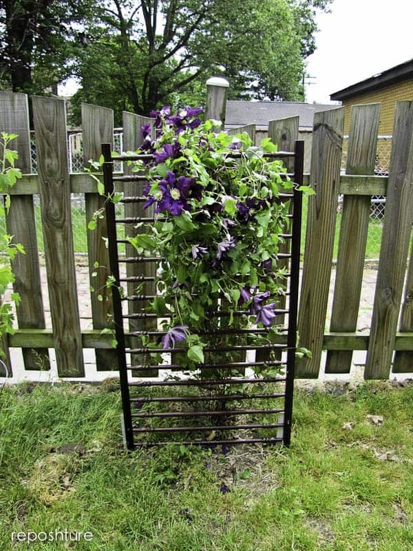 Upcycled Railing Vertical Trellis