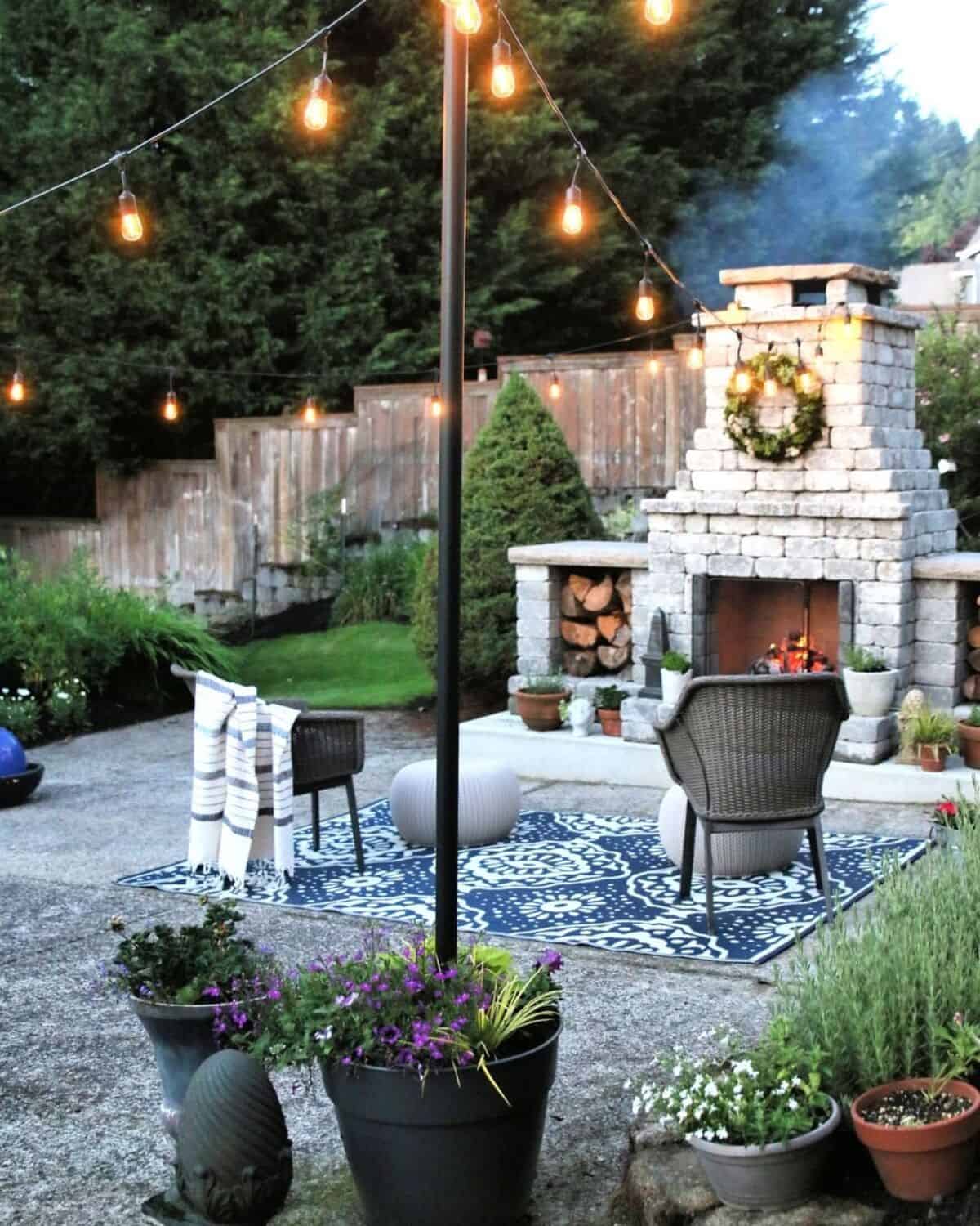 Metal Poles In Planters