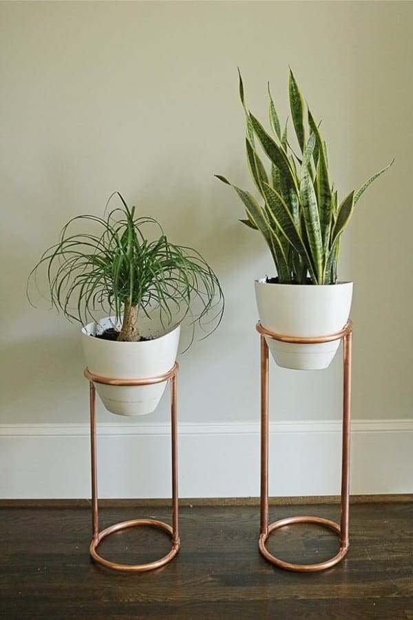 Simple Copper Pipe Plant Stands