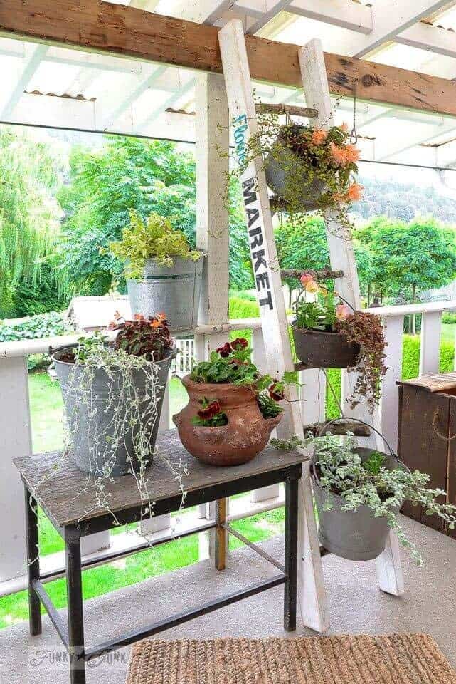 Add Varying Heights Of Potted Plants