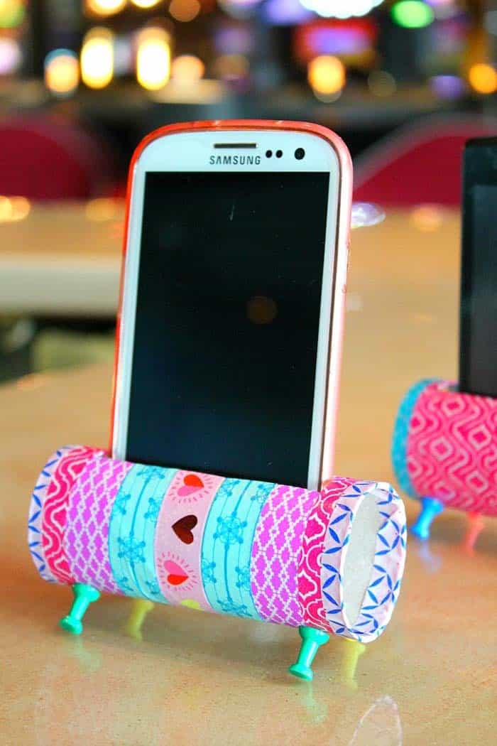 Easy DIY Washi Tape Phone Stand