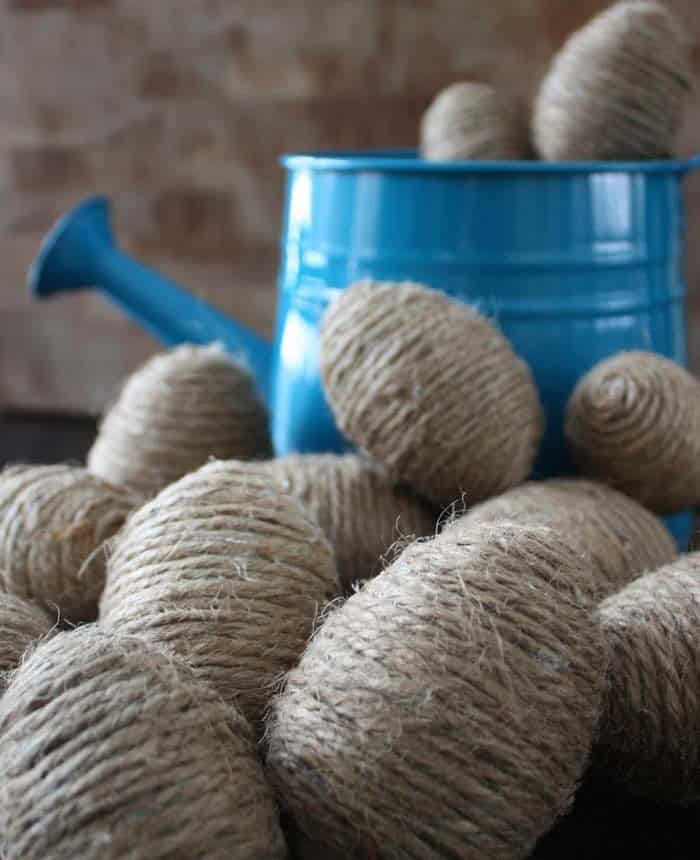 Rustic Twine Wrapped DIY Eggs