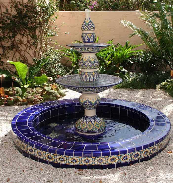 Artistic Tiled Spanish Water Fountain