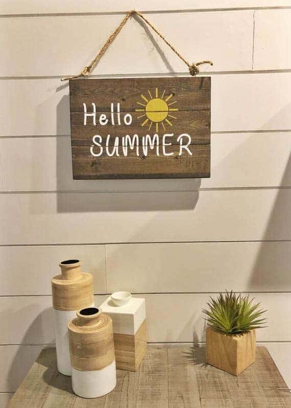 Celebrate Summer with a Distressed Wood Sign