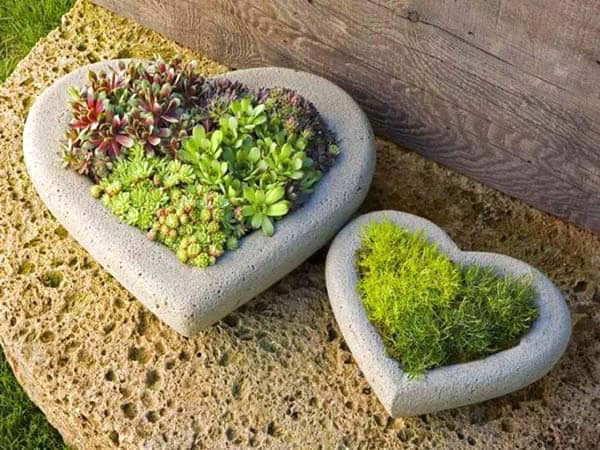 Create a Magical Garden with Stone Heart Planters