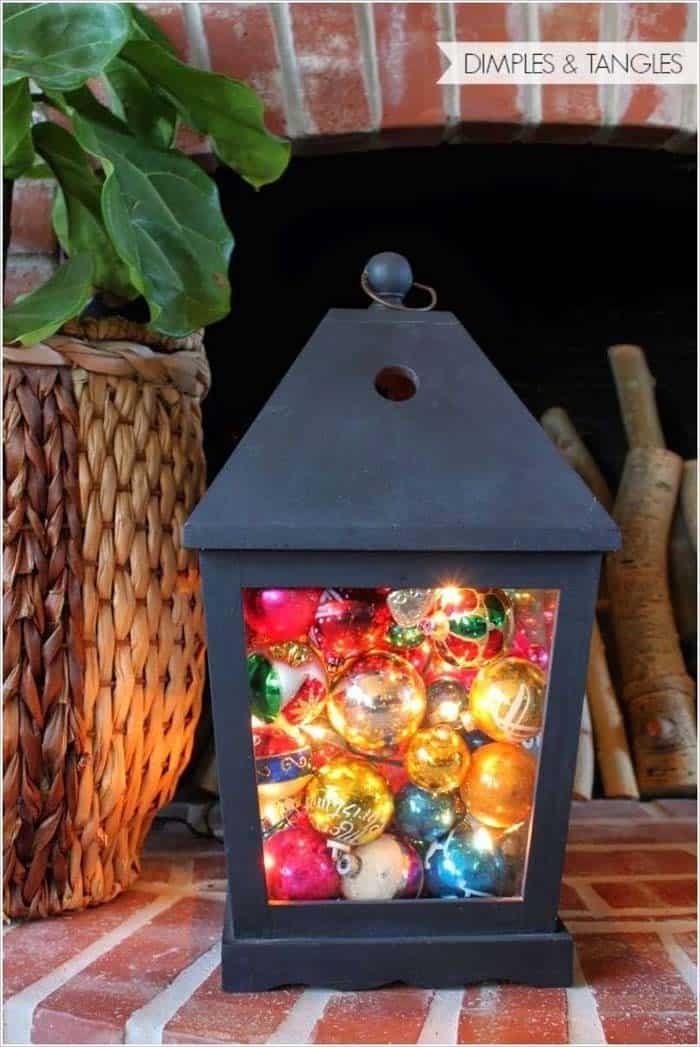 Brighten A Lantern With Lights And Ornaments