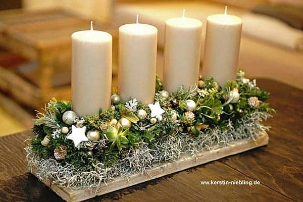 Create an Elegant Moss and Flower Candle Table Runner