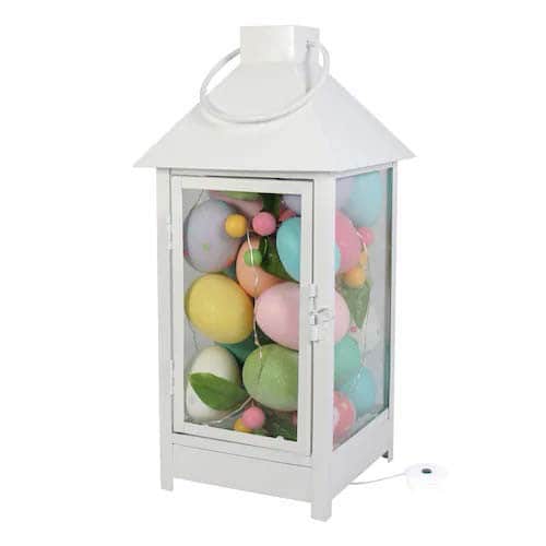 Decorate a Rustic Lantern with Eggs for Easter