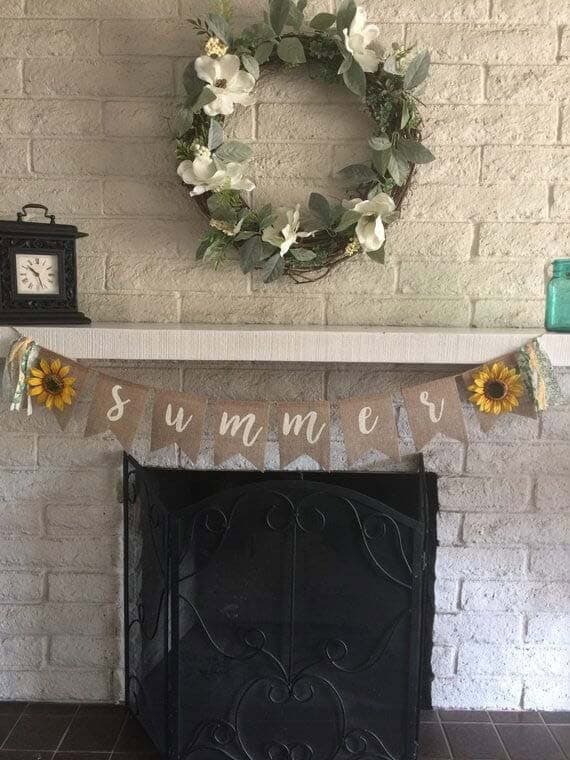 Welcome Summer with a Rustic Burlap Banner