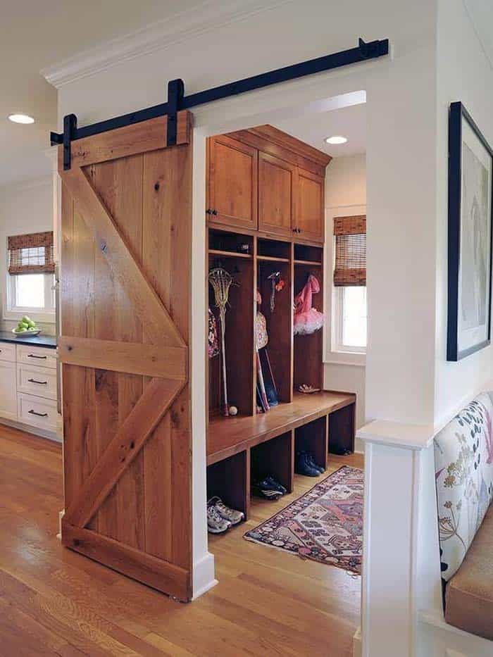 Close Off Your Mudroom in Style with a Sliding Barn Door