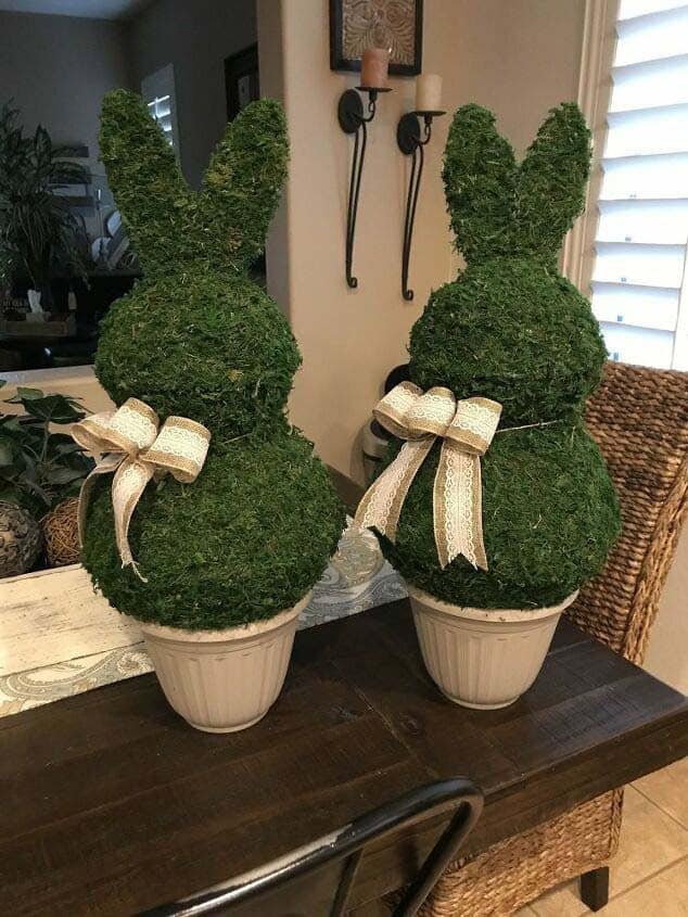 Enhance Your Porch with Big Moss Bunnies