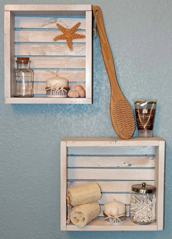 Display Beach Treasures In Hanging Crates